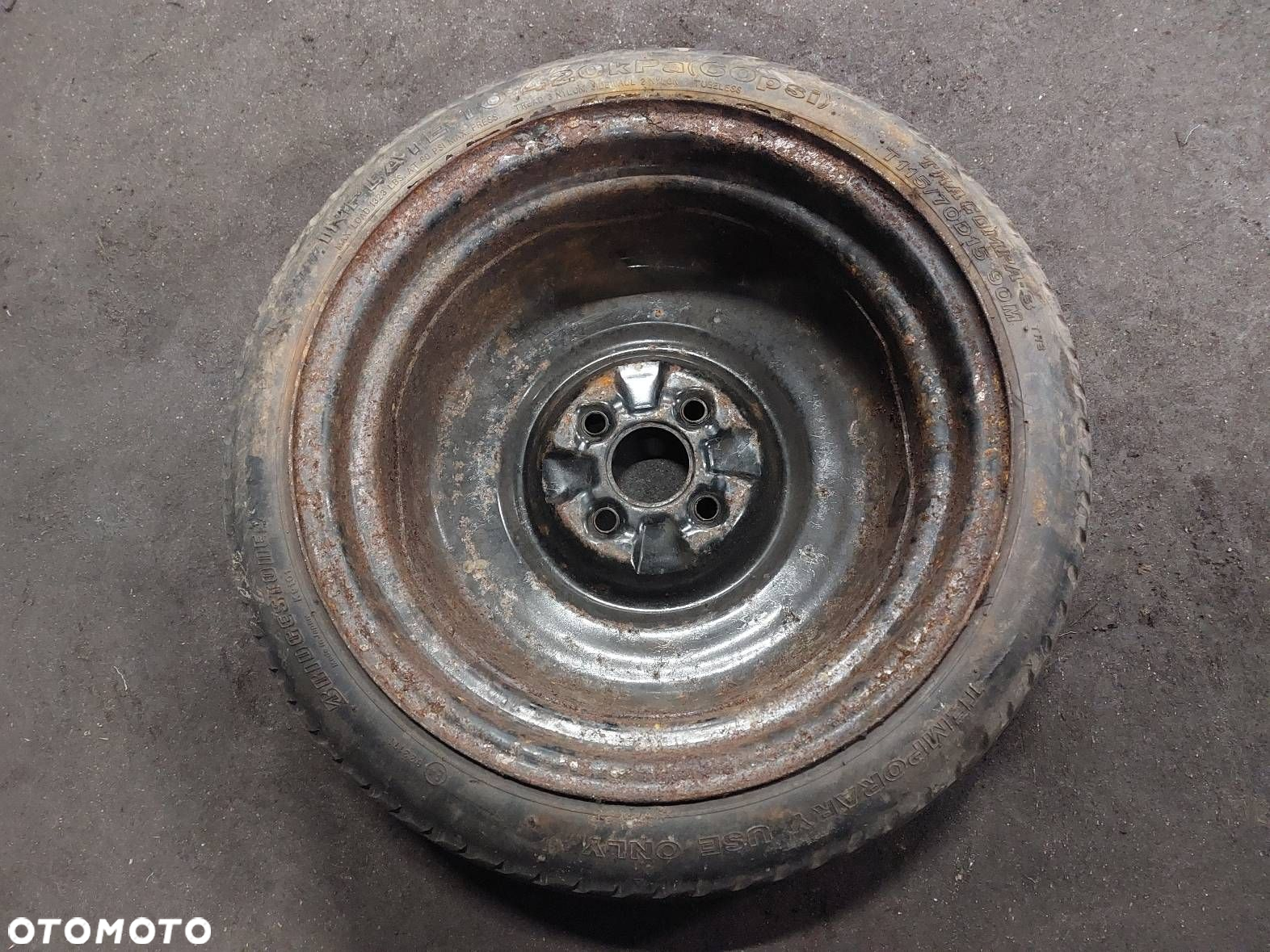 KOŁO DOJAZDOWE DOJAZDÓWKA 4X100 4Jx15 FI54,1 115/70R15  BRIDGESTONE - 7