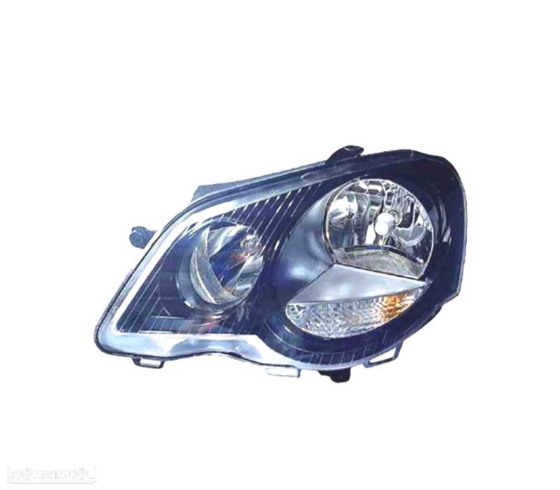 FAROL ESQ VOLKSWAGEN VW POLO VI 05-09 PRETO - 1