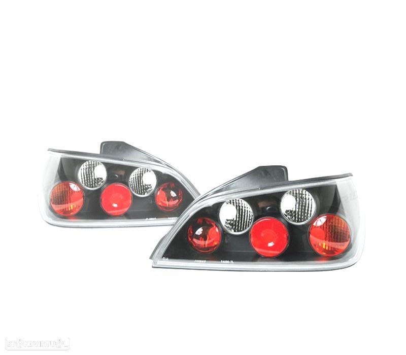 FARÓIS PEUGEOT 406 95-99 COR PRETA - 1