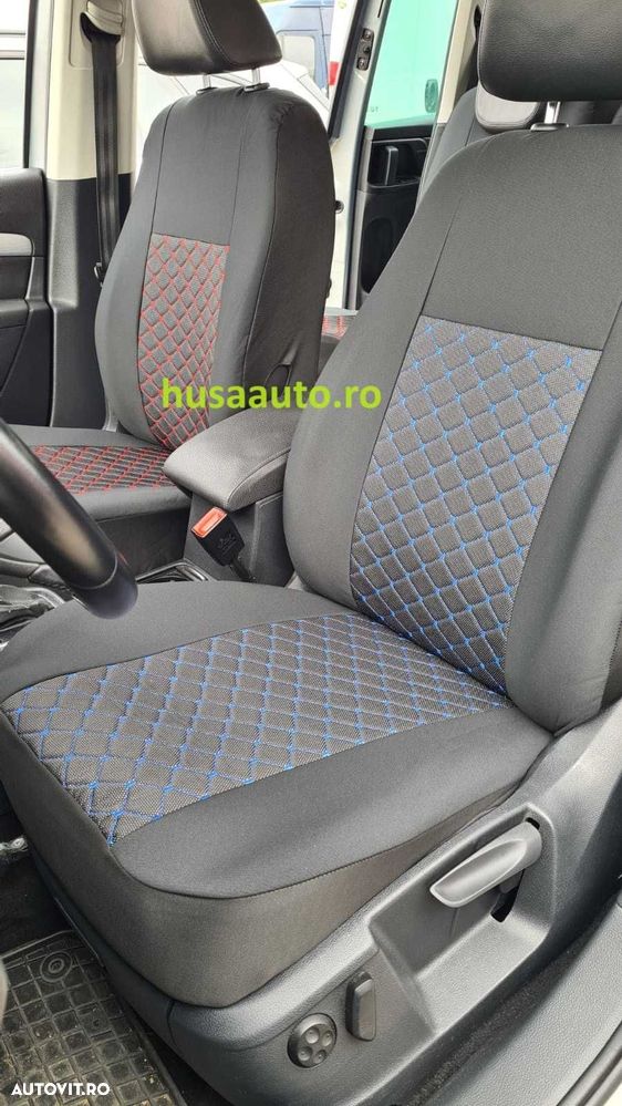 Huse scaun auto Touran 5 locuri individuale stofa tapiterie - 4