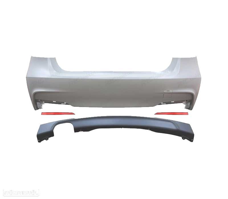 PARA-CHOQUES TRASEIRO BMW F30 LOOK M SAÍDA DUPLA - 2