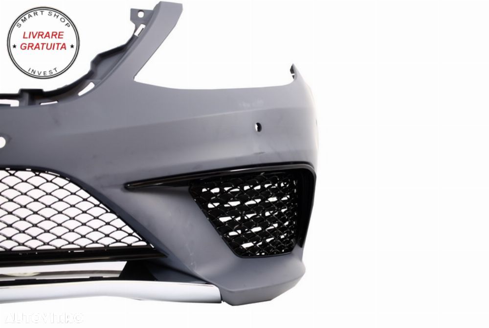 Bara Fata Mercedes S-Class W222 (2013-06.2017) S63 Design cu Grlia Centrala Negru - livrare gratuita - 6