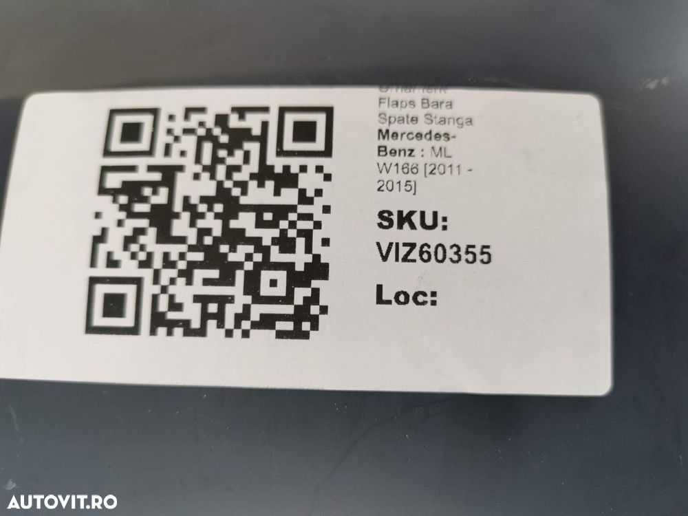 Ornament Flaps Bara Spate Stanga Mercedes-Benz  ML W166 2011 2012 2013 - 8