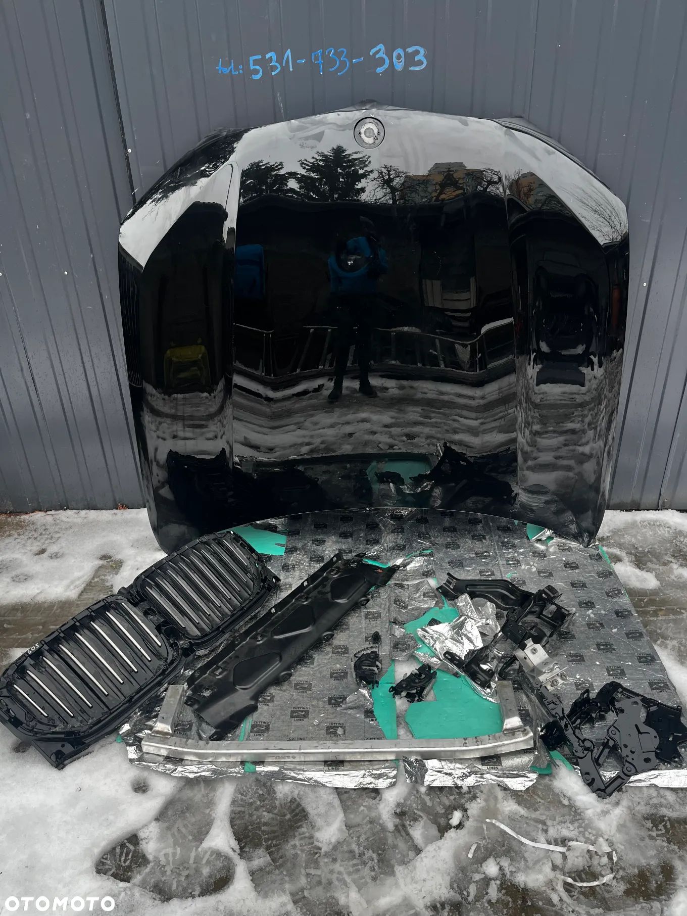 ELEMENTY PAS PRZEDNI BMW G05 X5 G06 X6 ORYGINAŁ DEMONTAŻ ZAMKI ZAWIASY - 1