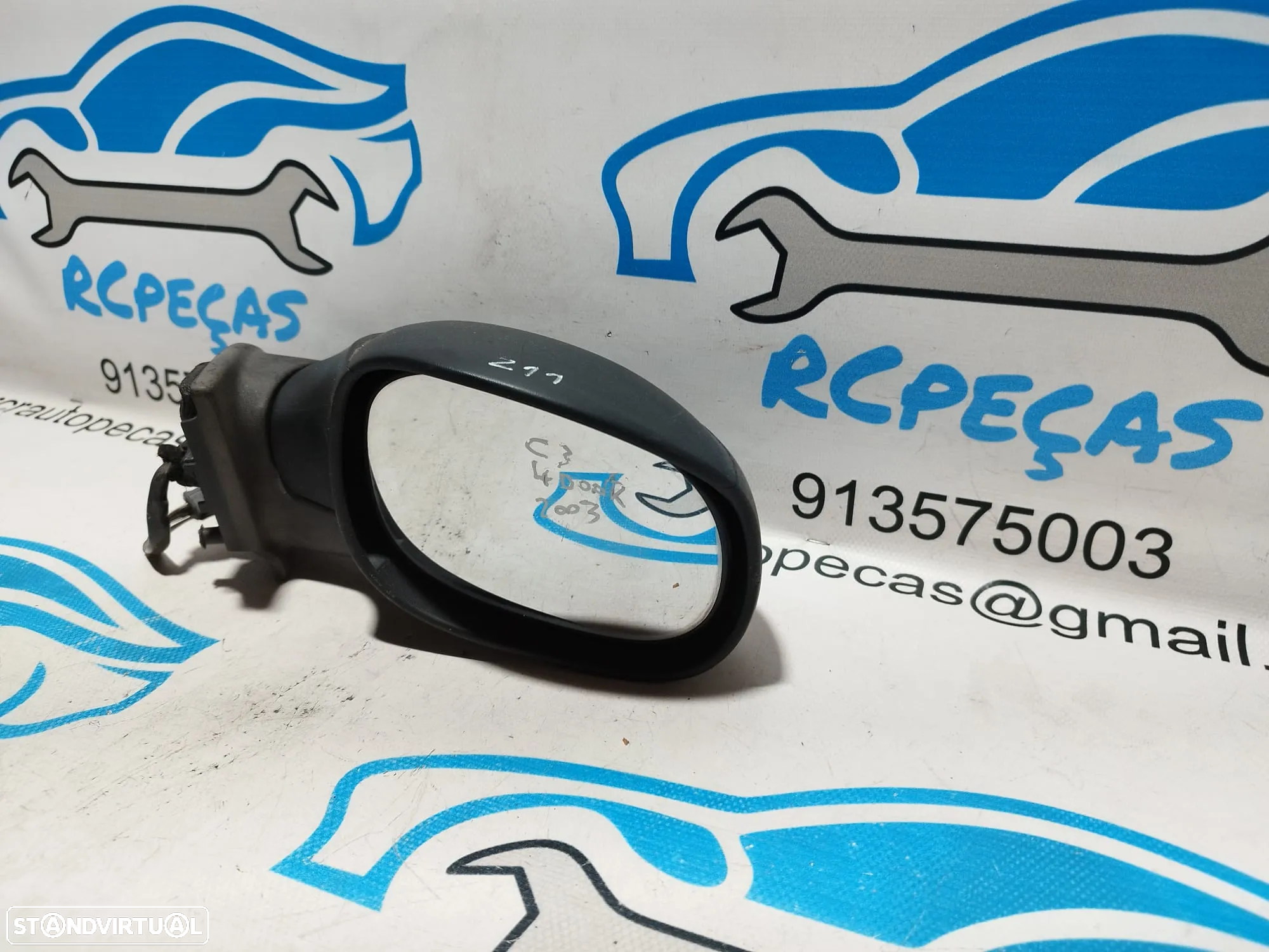ESPELHO RETROVISOR DIREITO CITROEN C3 I 1 MK1 8149RT ELETRICO AQUECIDO ESPELHOS RETROVISORES - 4