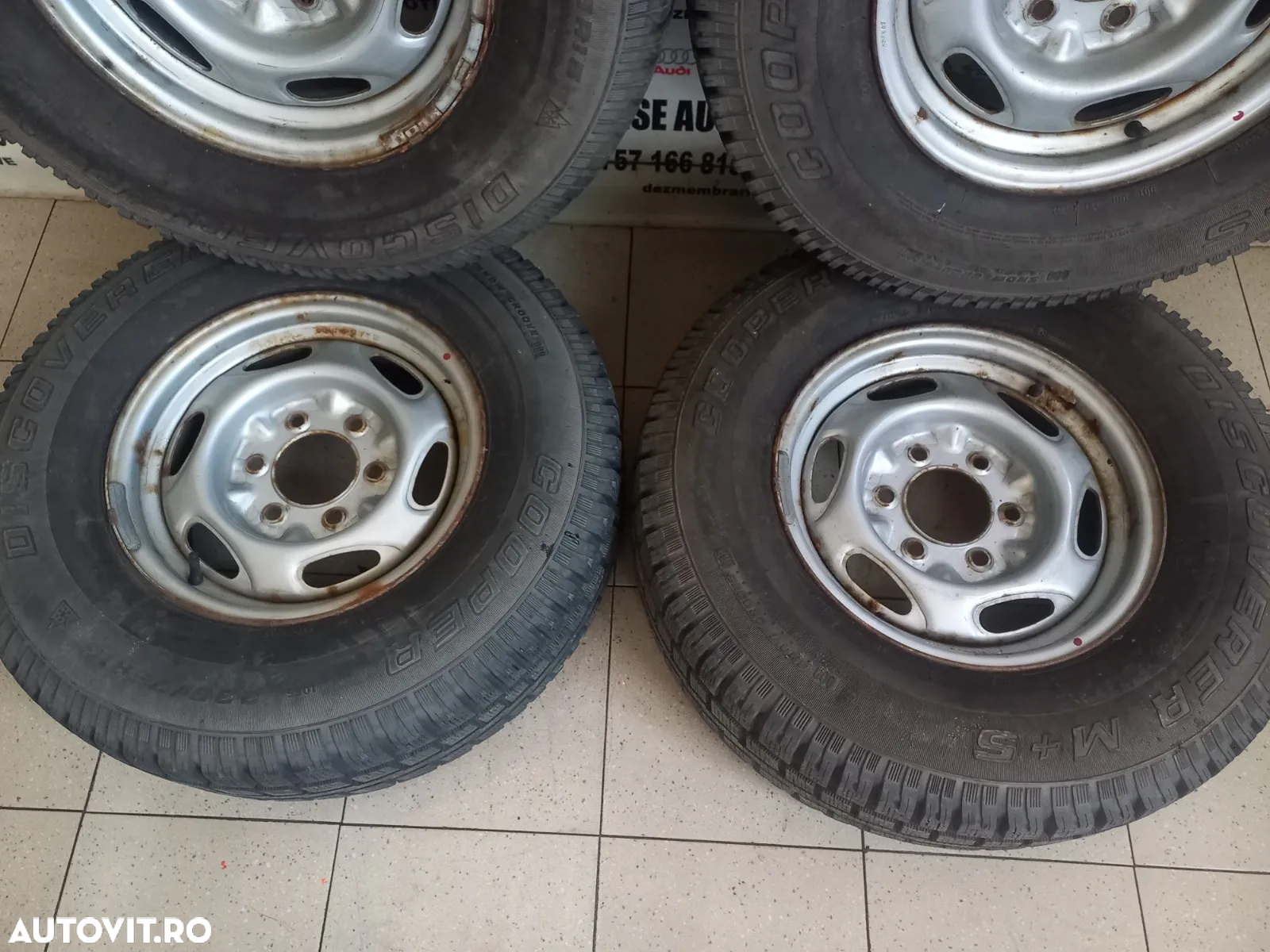 Set Jante Aluminiu Mitsubishi Pajero L200 Nissan Patrol Terrano Etc. Prezoane 6x5.5 Inch Anvelope 235/75R15 Anvelope Bune - 4