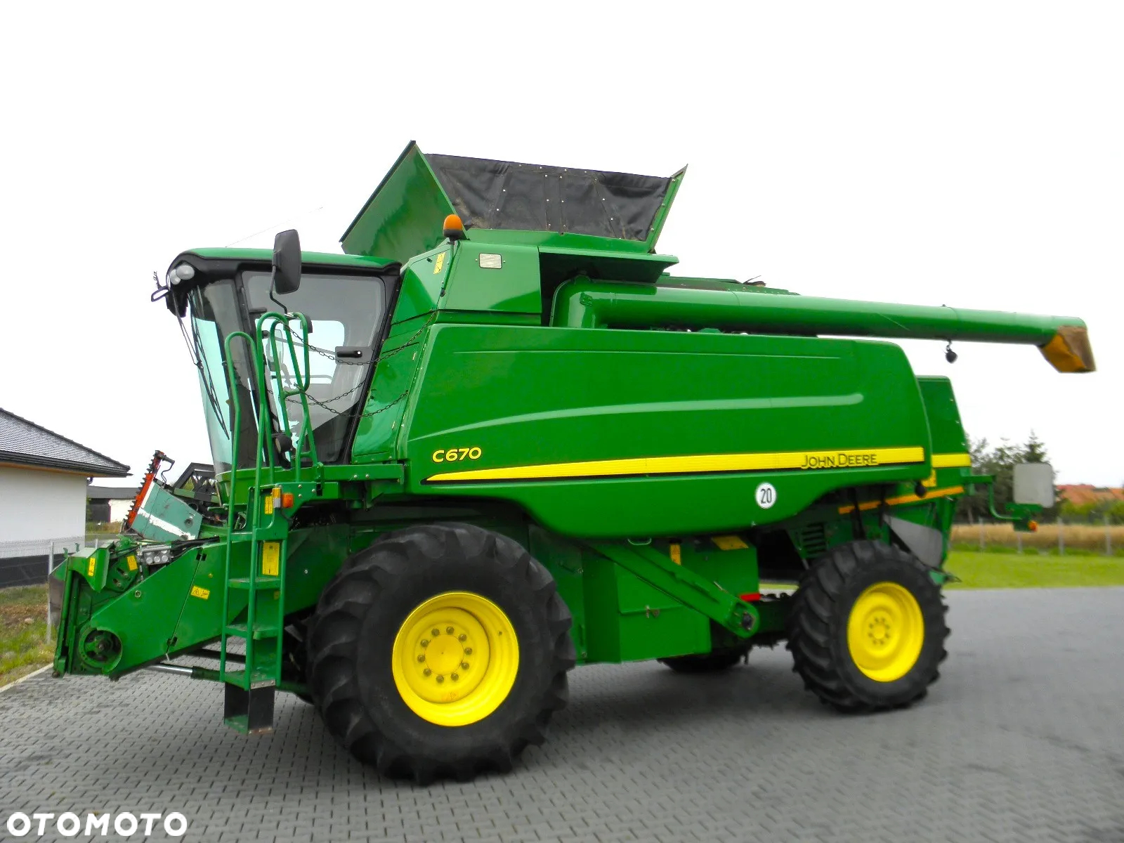 John Deere C 670 2008 Rok, heder 7,6m, 1900 mtg, Nie Malowany, Stan Idealny - 5