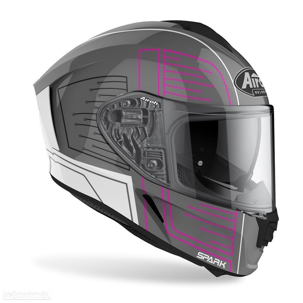 capacete spark cyrcuit pink gloss airoh 2020 - 1