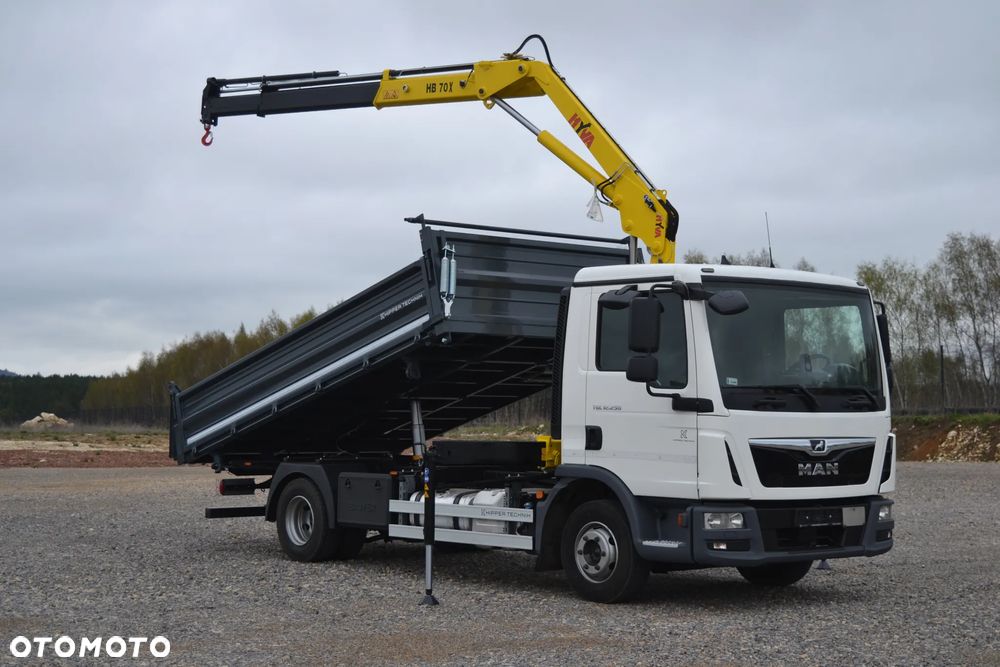 Mercedes-Benz Atego 1524 Nowy 3-stronny WYWROT Nowy żuraw HDS HMF 810 K2 Kiper Wywrotka Fassi Hiab Palfinger DN HC TGL TGM Midlum Eurocargo LF - 15