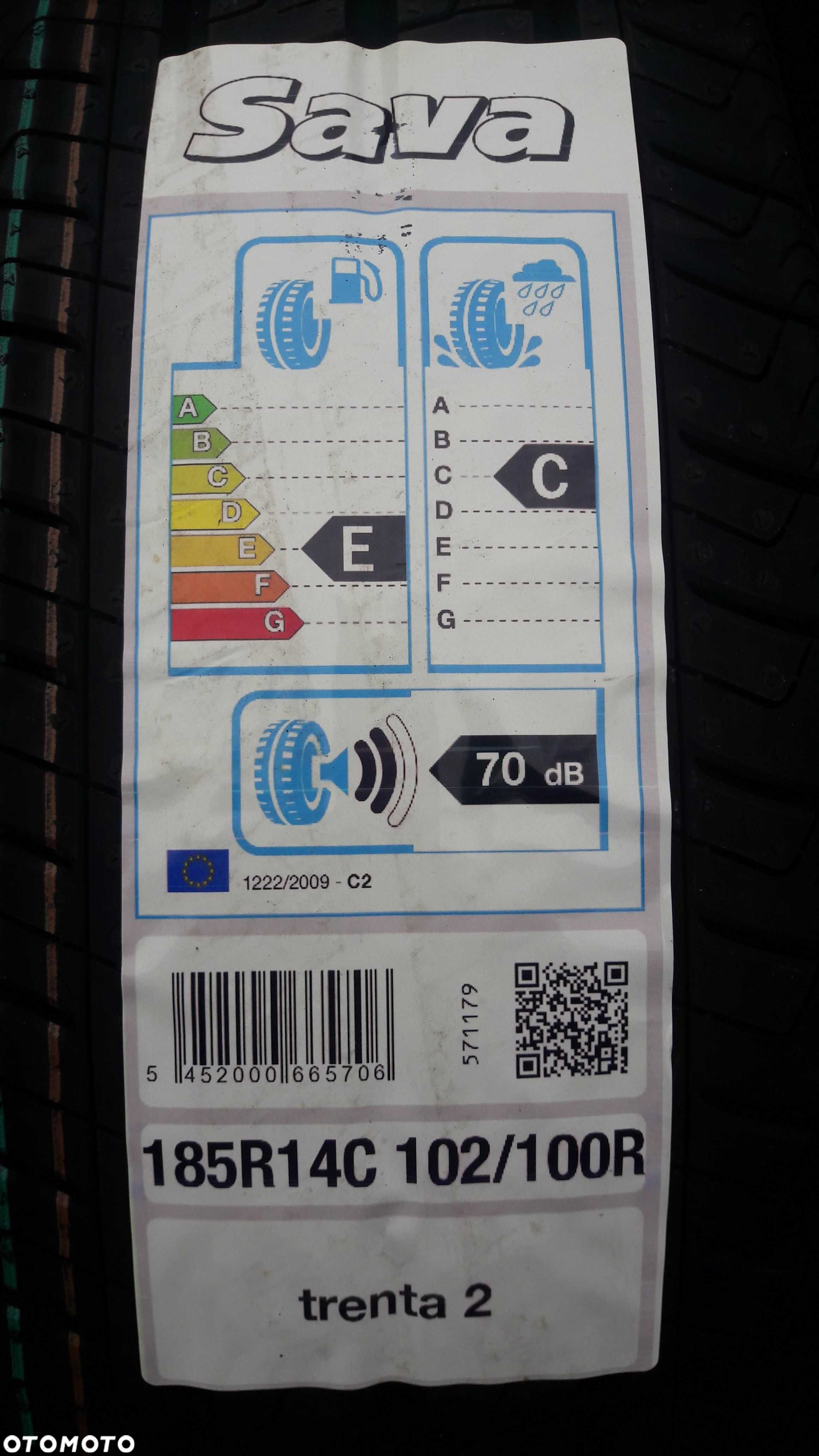 2szt nowe opony letnie 185R14C Sava Trenta 2 W-wa - 2
