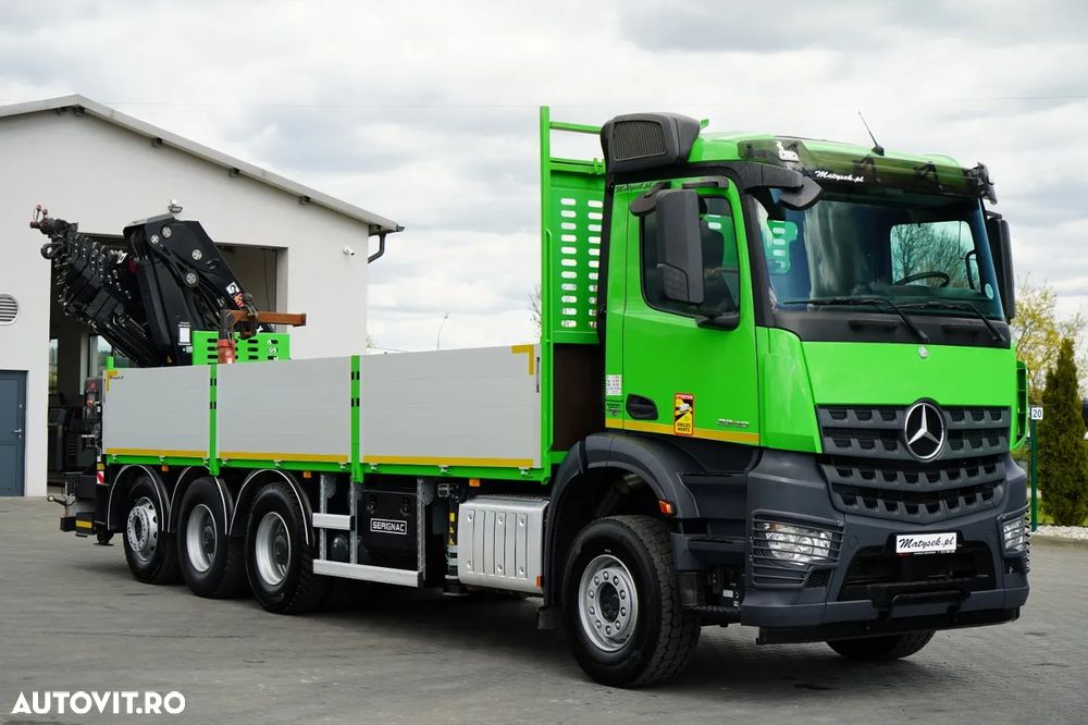 Mercedes-Benz AROCS 3240 / 8x4 / LIVRARE - 7 M / + HDS HIAB X-HIPRO 302 / MAX 9.200 KG / 21 M REACH / TRIDEM / PILOT / ROTATOR / FURCĂ / PUNTE RIDICATĂ / EURO 6 - 14