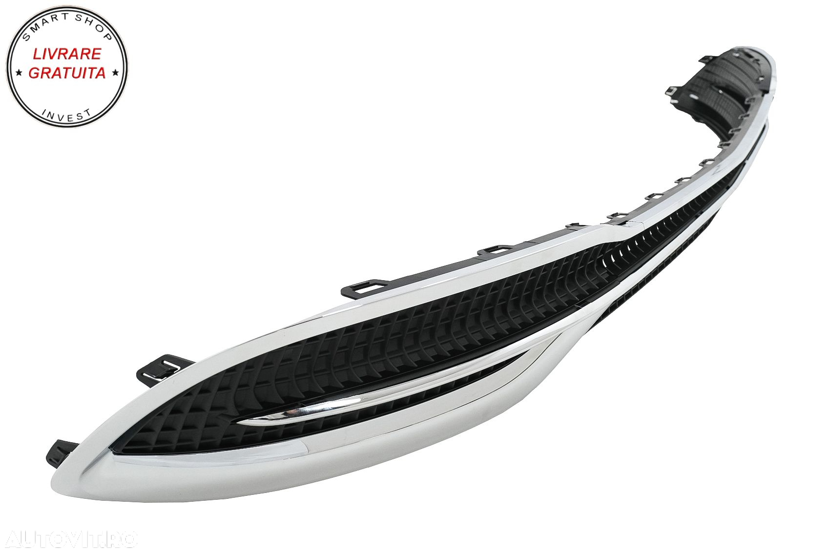 Accesorii Bara Fata Mercedes S-Class W222 Facelift Sedan (2017-2020) Chrome M-Desi- livrare gratuita - 4