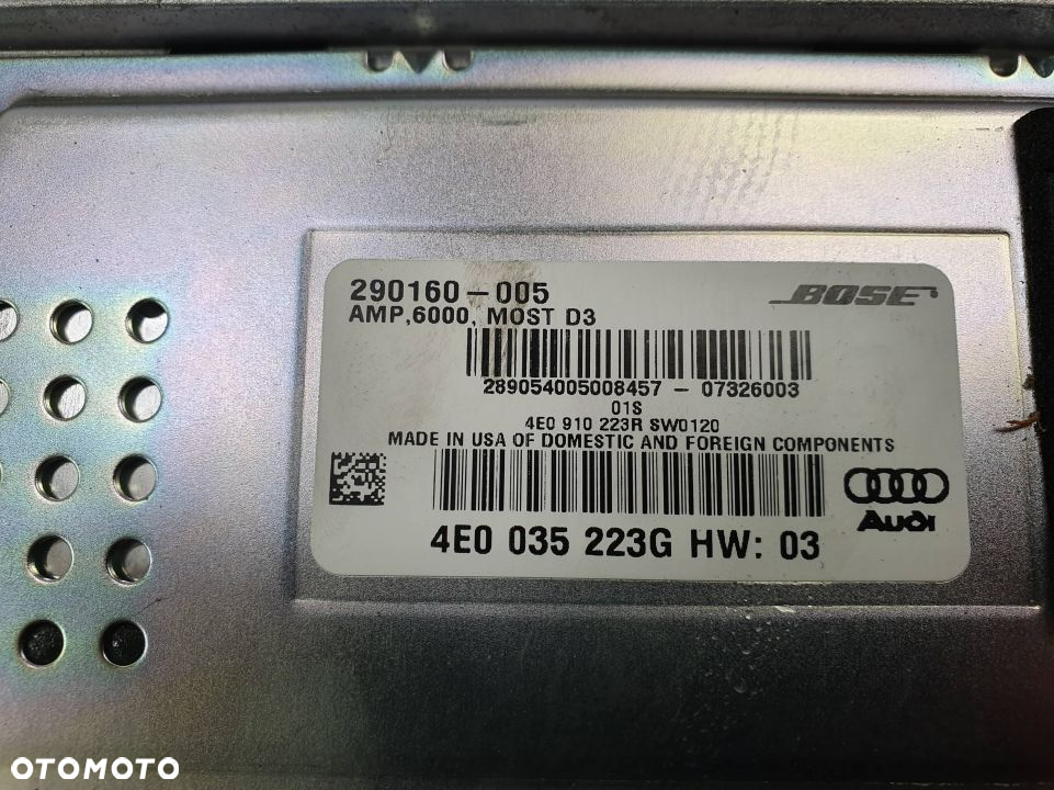 WZMACNIACZ AUDI S8 D3 4E0035223G - 2
