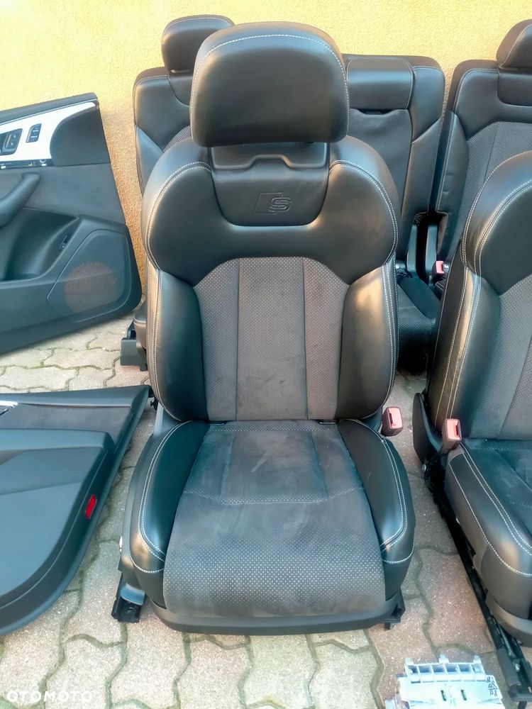 AUDI Q7 4M S-LINE / FOTEL FOTELE KANAPA BOCZKI TAPICERKA / 5 OSOBOWA / ISOFIX / ORYGINAŁ - 8