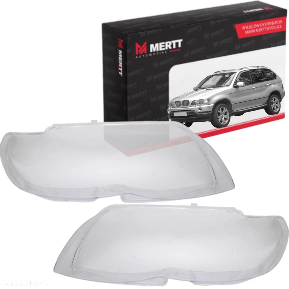BMW X5 E53 LCI 2003-2006 KOMPLET KLOSZY lampy reflektora przedniego szkła - 1