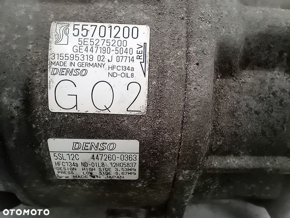 POMPA,SPRĘŻARKA KLIMATYZACJI OPEL CORSA D 55701200 447190-5040  447260-0363 - 2
