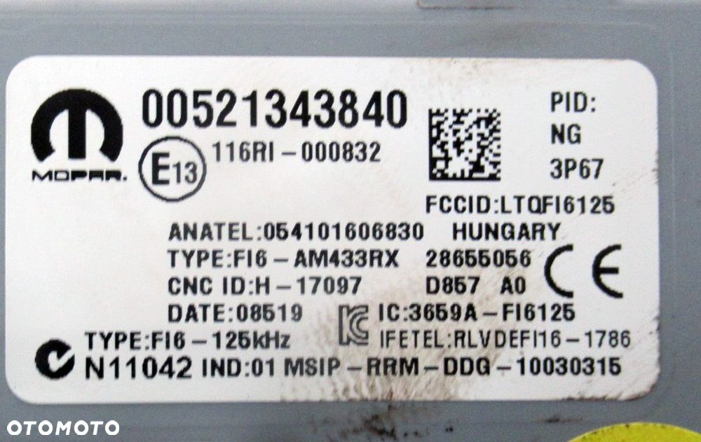 FIAT DOBLO II 2 MAXI MODUŁ BSI 054101606830 - 3
