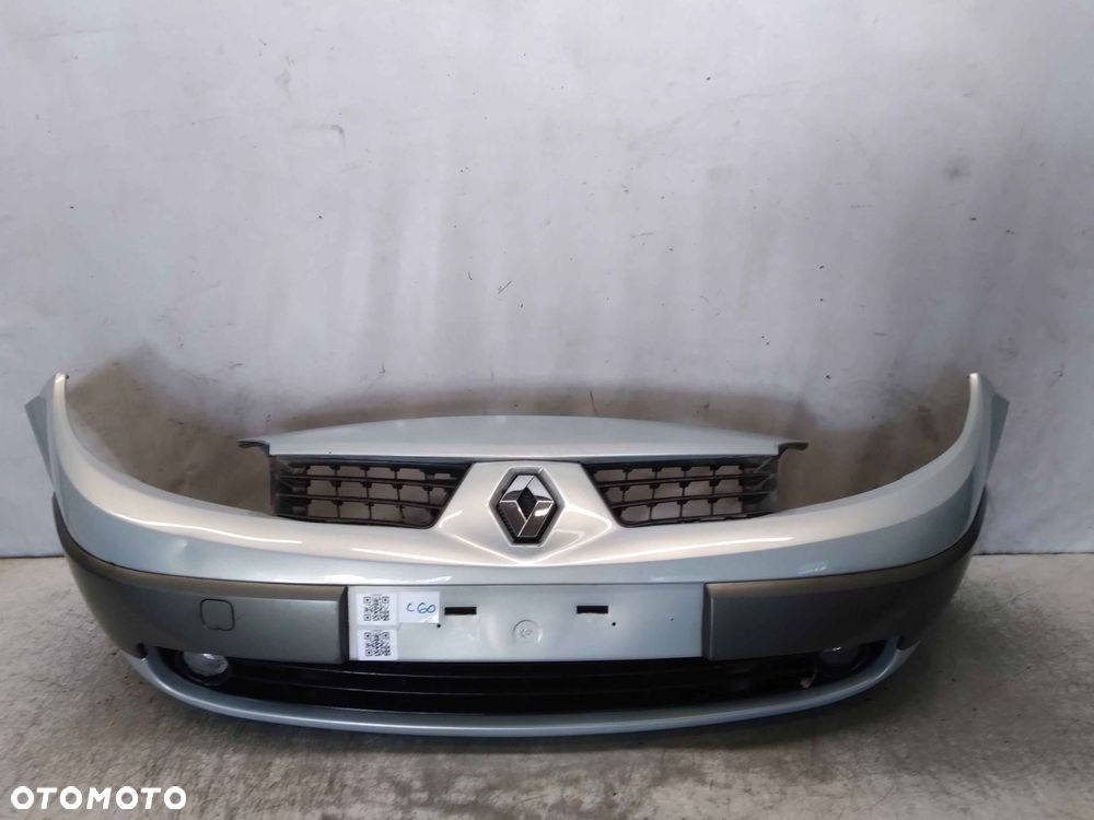 ^ ZDERZAK PRZÓD PRZEDNI RENAULT SCENIC 2 II TED69 SREBRNY HALOGENY - 1