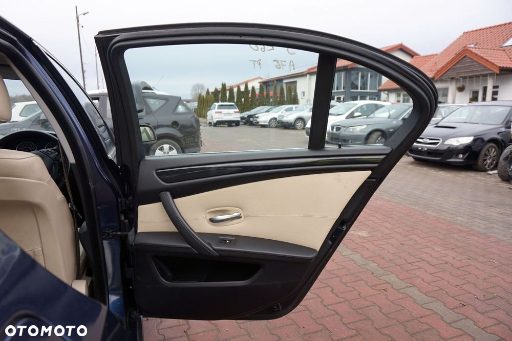 DRZWI TYLNE PRAWE 5 E60 LIFT LCI SEDAN A76 BEZ TAPICERKI NIEBIESKI TIEFSEEBLAU BMW 2007-2010 - 9