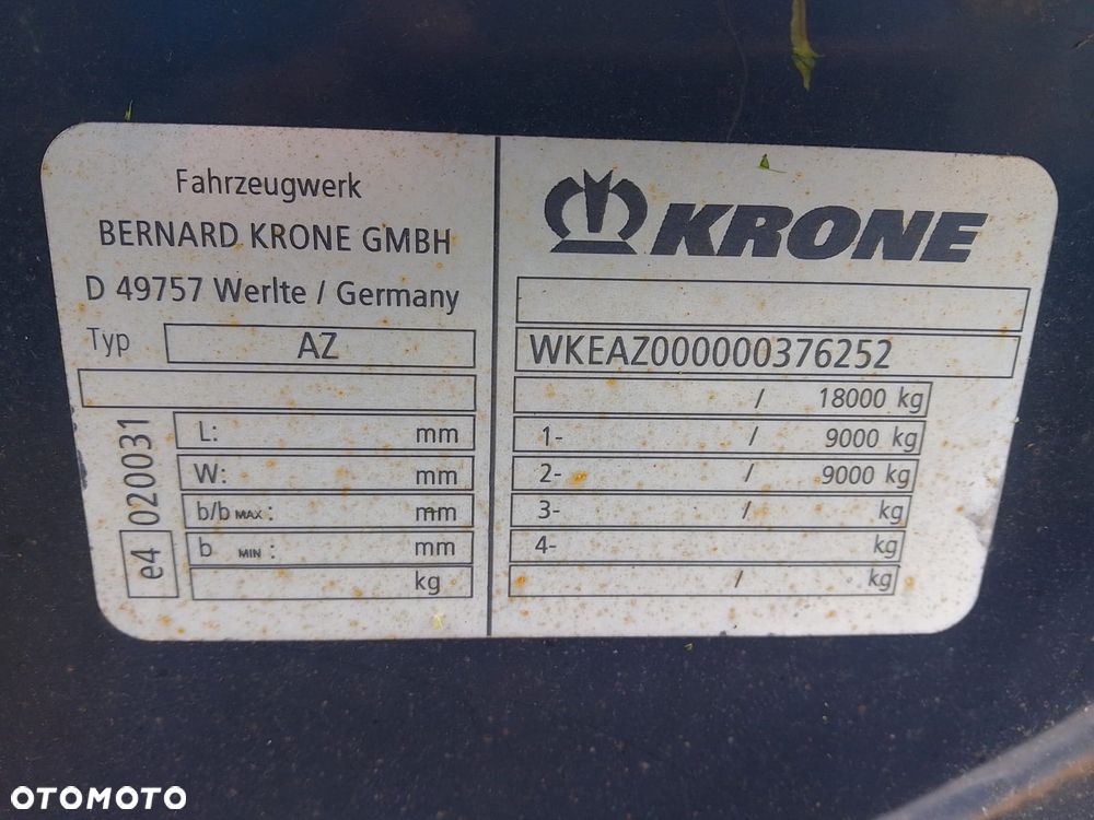 Krone AZ przyczepa BDF jumbo, 2007, 8500 netto - 7