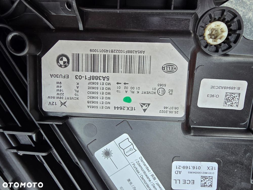 bmw 5 g30 g31 m5 f90 lift lci lampa lewa przód full led laser shadow line czarna 5a388f1-03 - 10