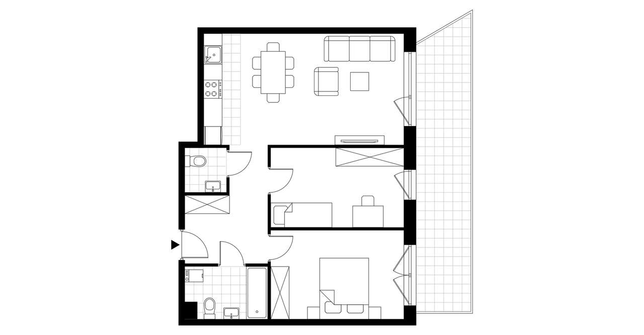 3-pokojowe mieszkanie 62m2 + balkon - Pełny obrazek: 3/23
