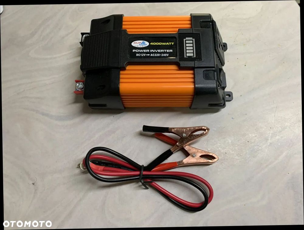 PRZETWORNICA NAPIĘCIA SAMOCHODOWA 500W / 4000W 12V POWER INVERTER KONWERTER NOWY - 1