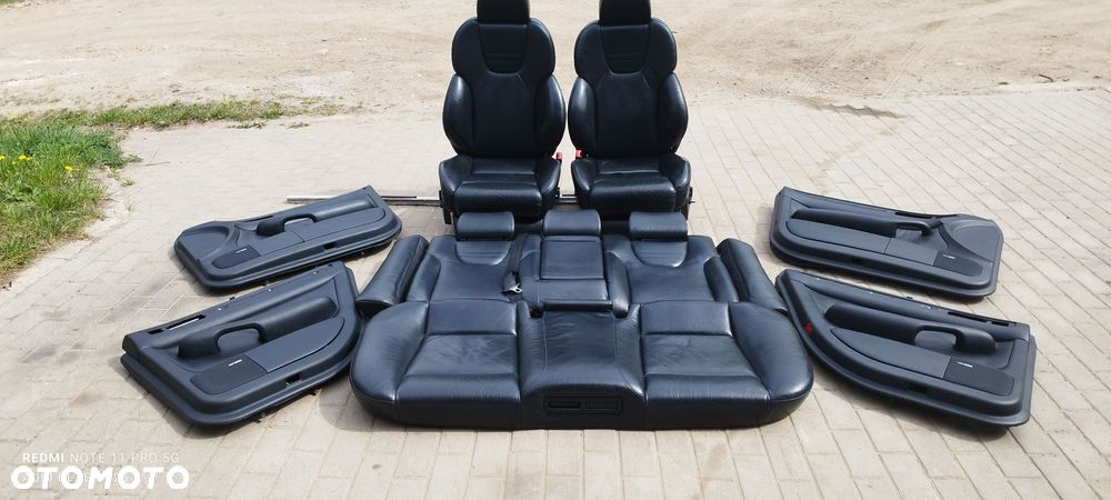 Fotel Fotele RECARO Zestaw Czarna Skóra Grzanie Tył Przód Audi A6 S6 C5 Kombi Części Blask Gołdap