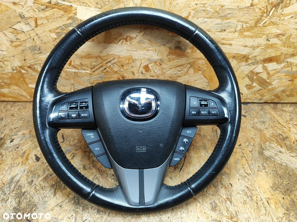 MAZDA CX7 CX-7 lift kierownica SKÓRA czarna, multi z poduszką airbag,