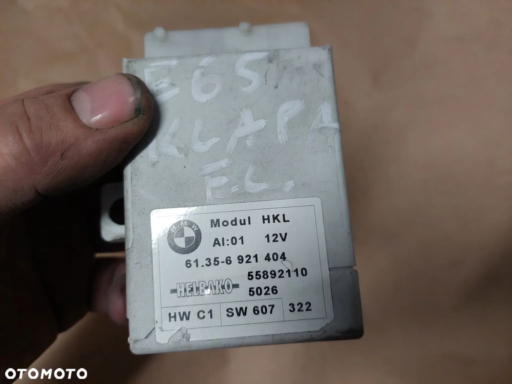 BMW 7 E65 E66 MODUŁ HKL ELEKTRYCZNA  KLAPA  6921404  RAF-AUTO CZĘŚCI BMW - 3
