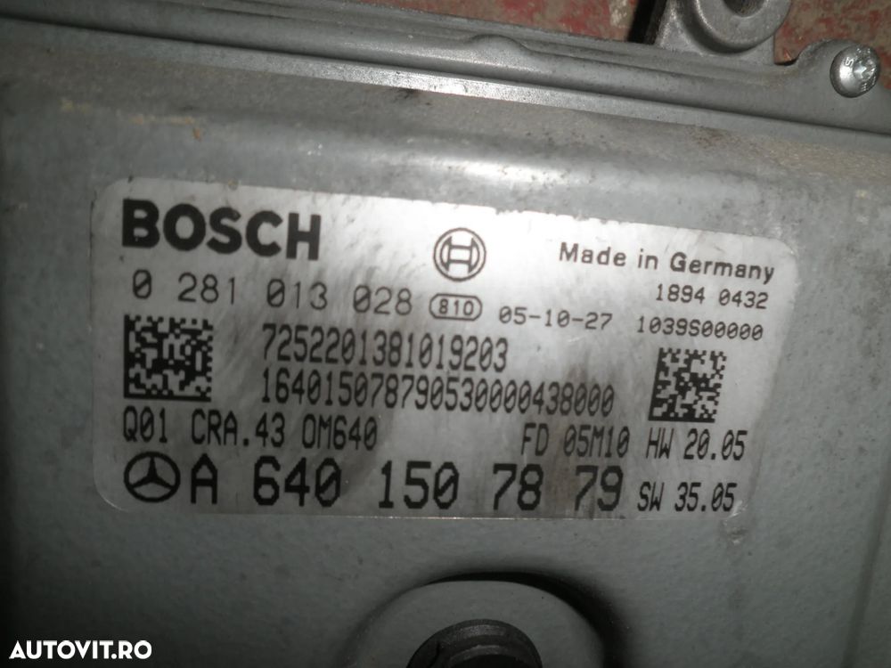 ECU / calculator motor Mercedes B Class W245 2.0 CDI A6401507879 0281013028 - 3