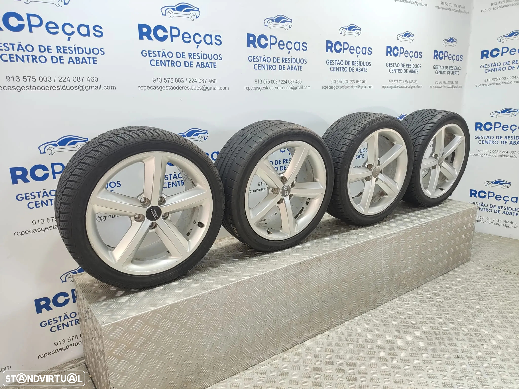 Conjunto Jantes Ronal 18 Originais Audi A4 B8 S-Line S Line 8J ET46 5x112 - 9