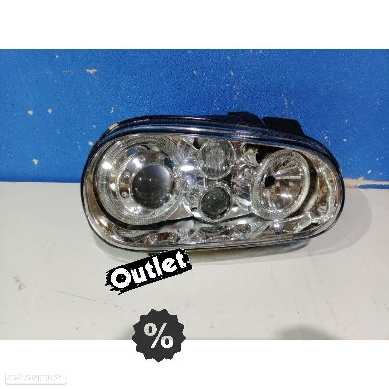 R012802C1 FAROL DIR VOLKSWAGEN VW GOLF 4 97-03 OLHOS DE ANJO CROMADOS - 5