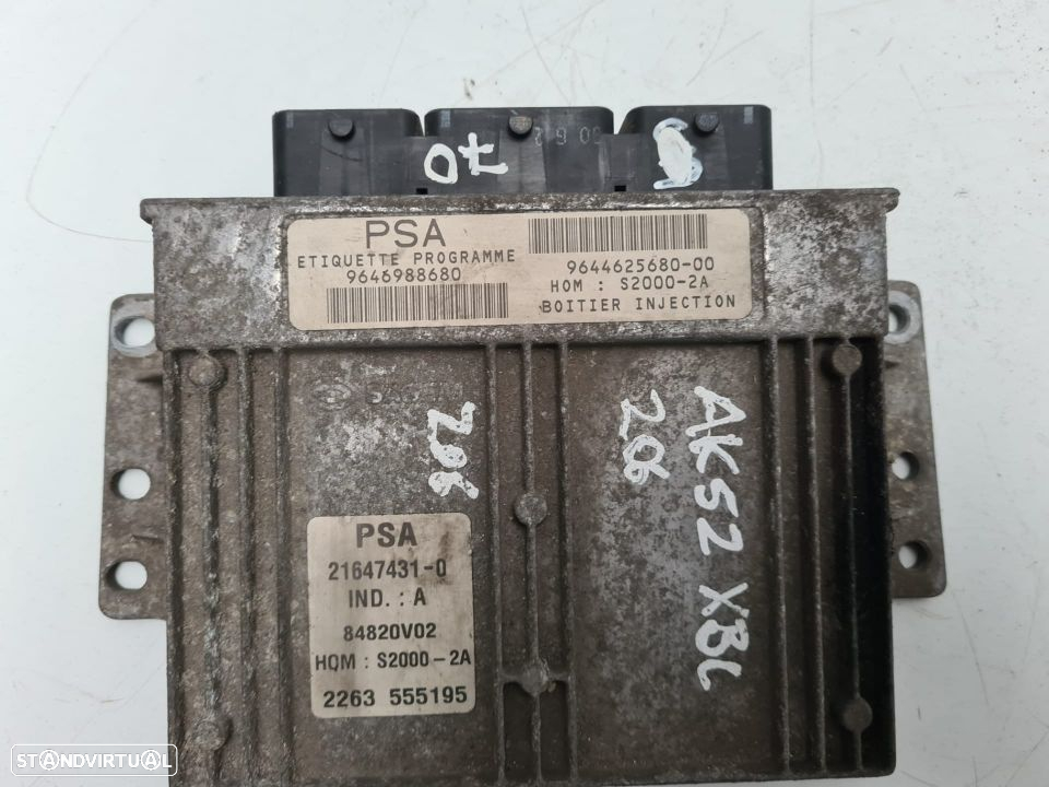 PEUGEOT 206 HATCHBACK 1.4 (2A/C) 2007 | CENTRALINA PSA | Ref: 9646988680 21647431 - 0; - 2