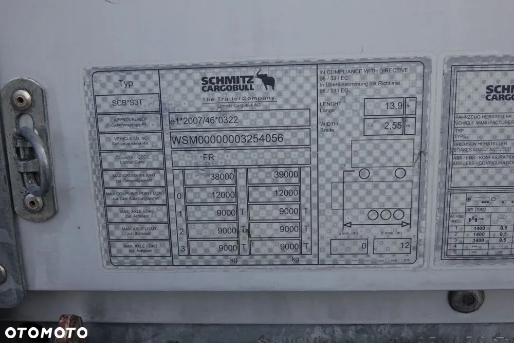 Schmitz Cargobull FIRANKA / VARIOS / OCYNK / OSIE SCHMITZ / NOWE PLANDEKI / DACH PODNOSZONY/ - 27