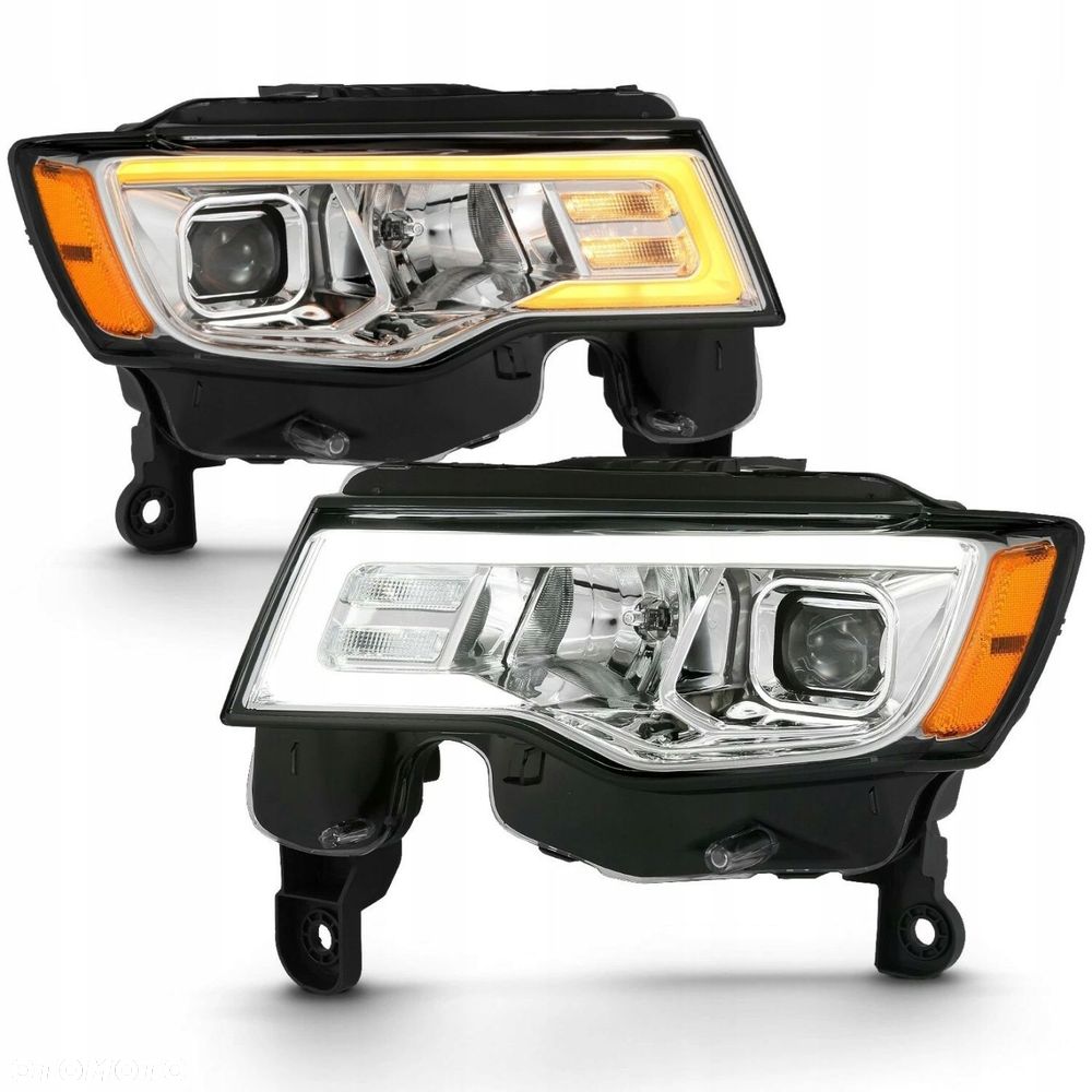 Reflektory Lampy kpl LED Tuning Soczewka Jeep Grand Cherokee WK2 Lift 17-22 - 2