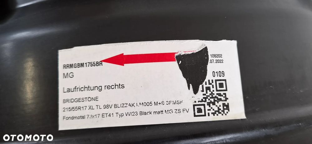 FELGI MG ZS EV 7X17 ET41 5X112 57,1 - 8