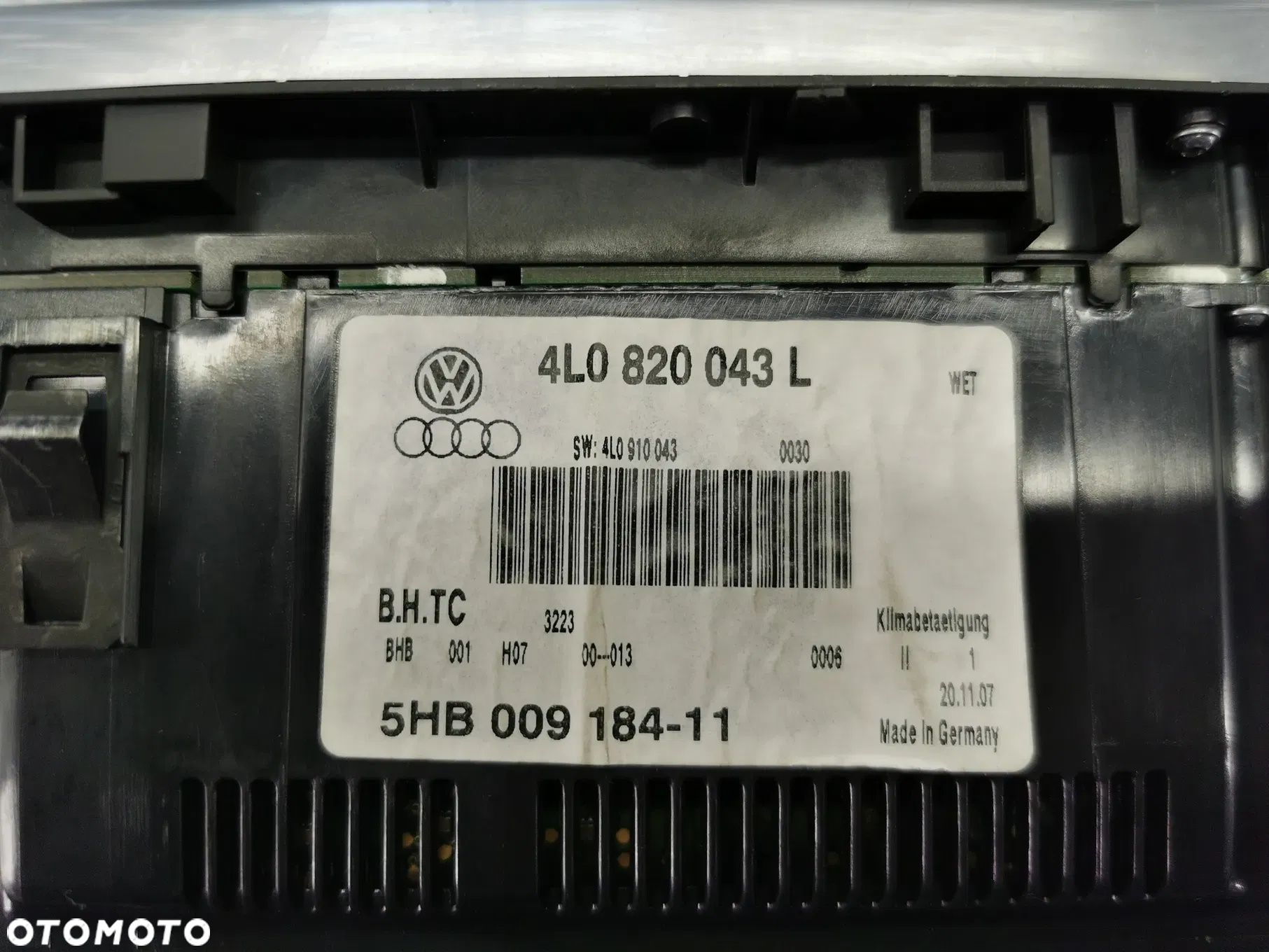 AUDI Q7 4L 05-15R PANEL KLIMATYZACJI 4L0820043 4L0820043L - 2