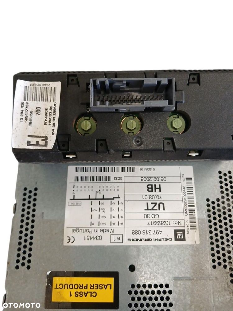 RADIO CD ZEGAR WYŚWIETLACZ OPEL CORSA D 13289917 CORSA D - 3