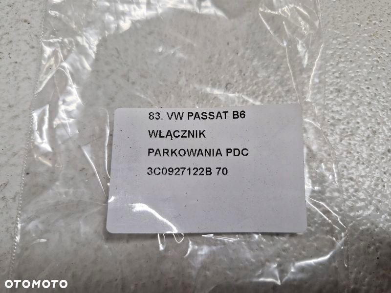 vw passat b6 włącznik przełącznik przycisk parkowania pdc 3c0927122b - 6