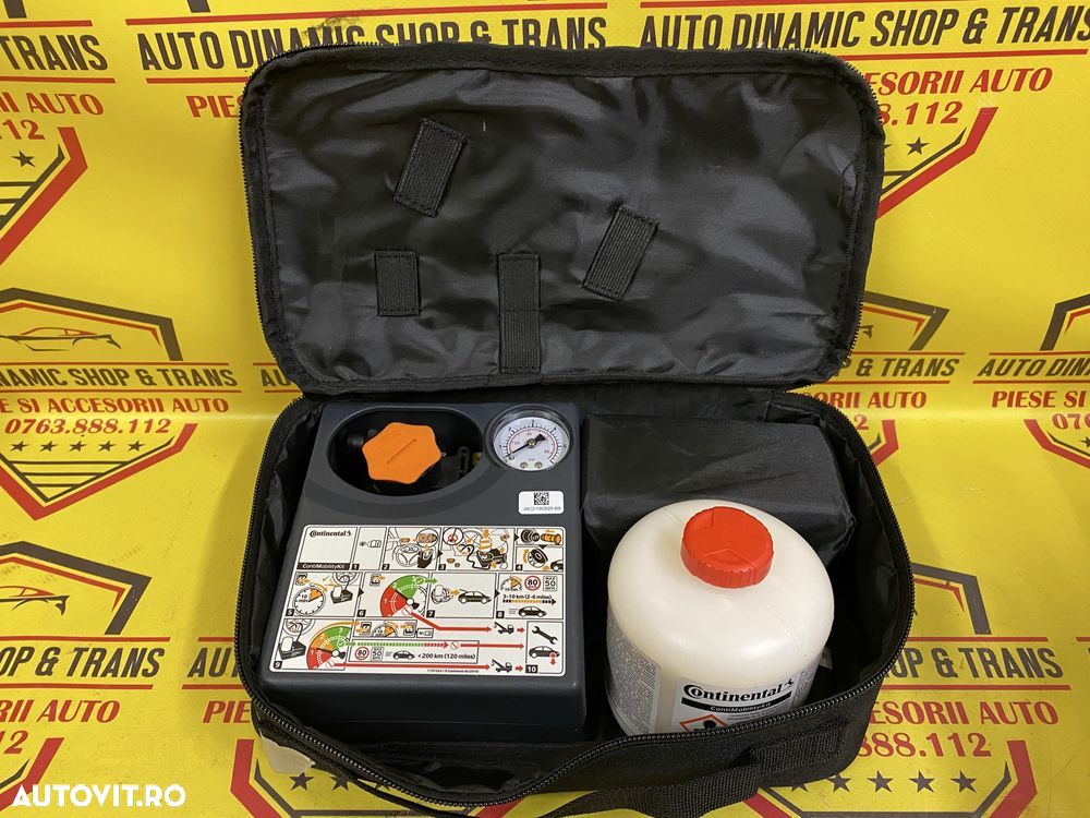 Kit pana Continental compresor auto 180w cu solutie pana Neutilizat - 1