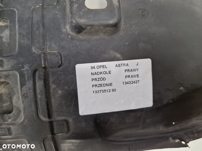 OPEL ASTRA J NADKOLE PRAWY PRZÓD PRAWE PRZEDNIE 13432427 13373512 - 5