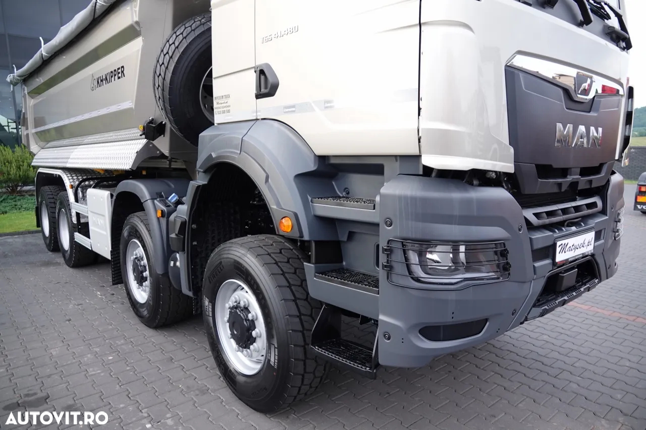 MAN TGS 41.480 / 8X8 / ​​BASCULATOR SPATE / KH-KIPPER / HARDOX / METALIC / 2025 / AUTOMAT / NOU / DISPONIBIL Imediat! - 14