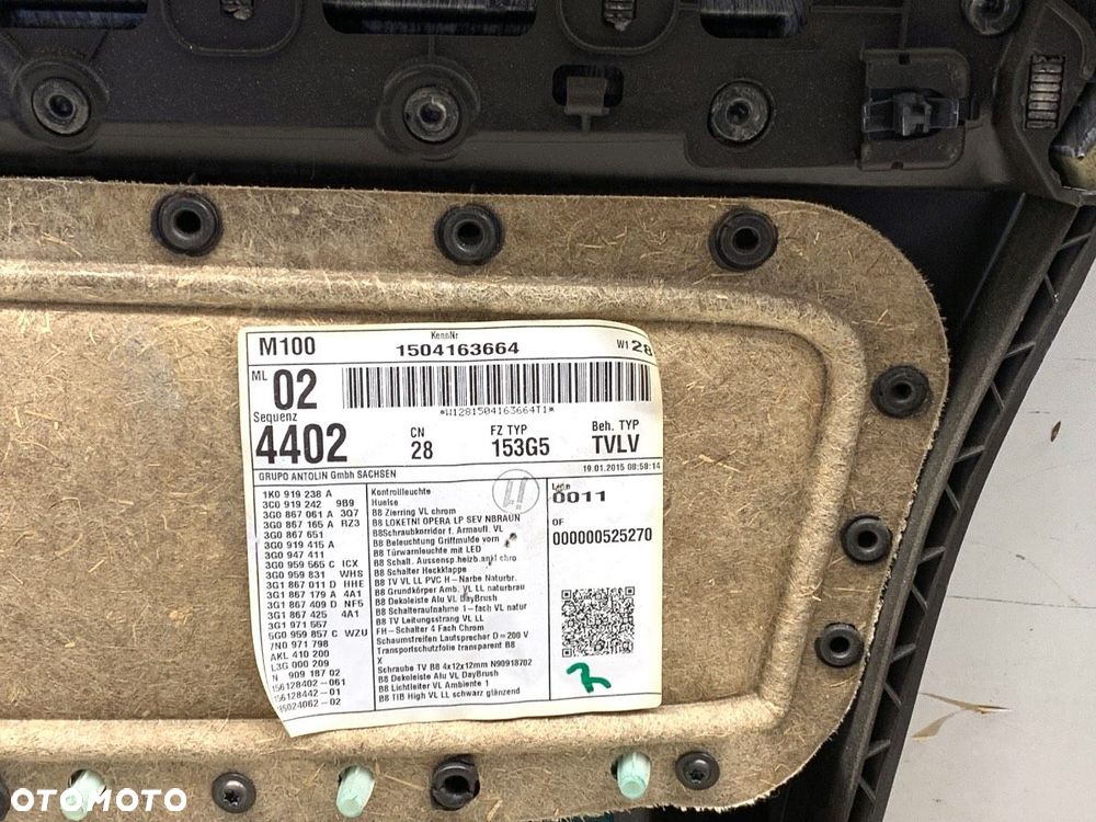 FOTELE KANAPA BOCZKI TUNEL KOMPLET  VW PASSAT B8 Variant (3G5, CB5) 2014 - 2022 2.0 TDI 110 kW [150 - 23