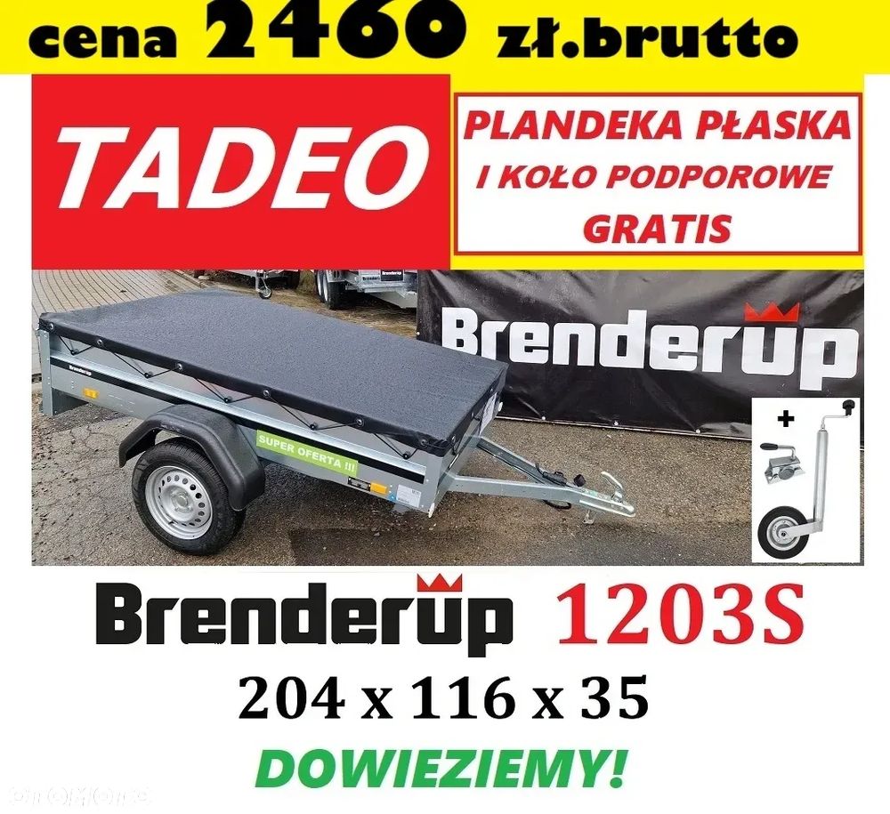 Brenderup 1203S 204x116x35 z plandeką płaską - 1