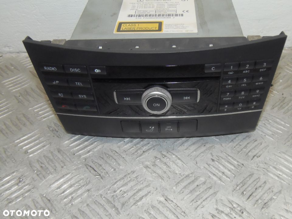 RADIO RADIOODTWARZACZ CD FM MERCEDES E KLASA W212 A2129060001 - 4