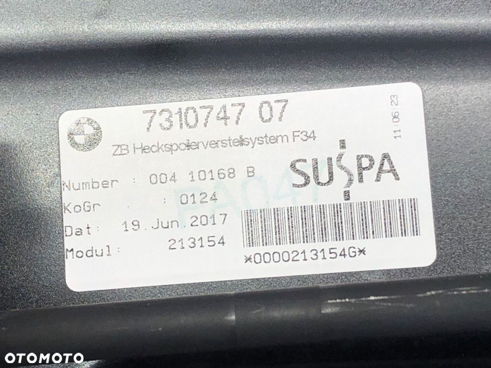 SPOILER TYŁ  BMW 3 Gran Turismo (F34) 2012 - 2022 318 d 110 kW [150 KM] olej napędowy 2015 - 2022 - 7