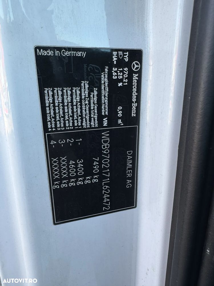 Mercedes-Benz Atego 818 prelata cu usi la spate - 8