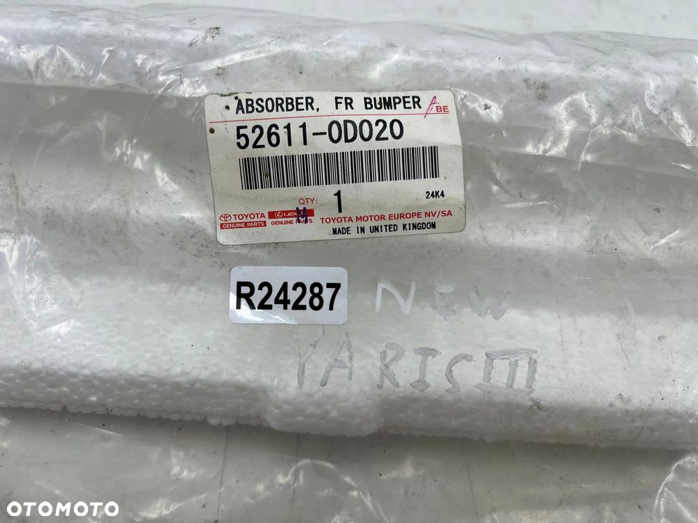 Absorber zderzaka Toyota Yaris III P13 10-20r. przednie wzmocnienie styropian pianka przód NOWA ORGI - 8