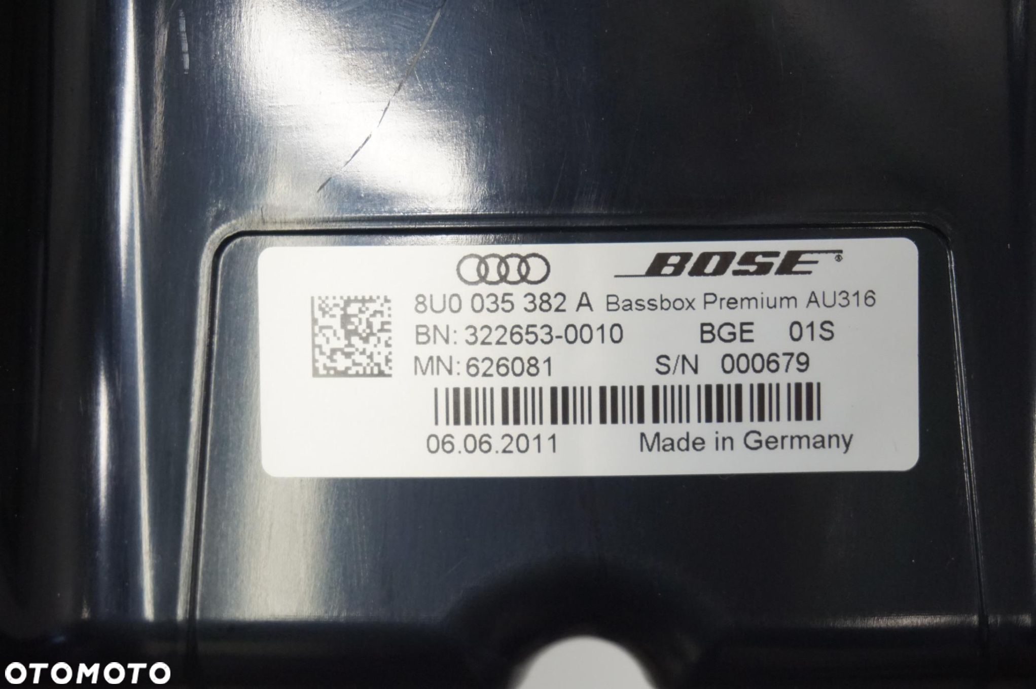GŁOSNIKI SYBWOOFER WZMACNIACZ BOSE AUDI Q3 8U 8U0035382A 8X0035223C - 5
